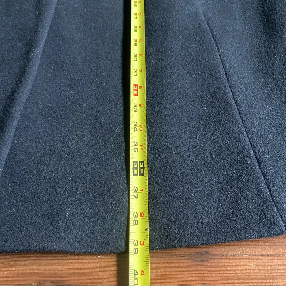 Cinzia Rocca Women’s Black Wool Angora Collared Walking Dress Coat Size 16 US - Picture 13 of 16